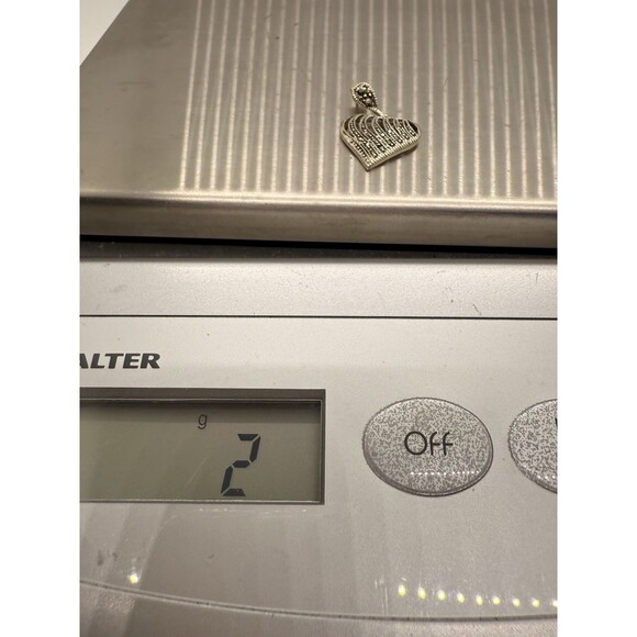 Vintage Heart Shaped Sterling Silver 925 & Marcasite Earrings Diamond Read Descr - Picture 10 of 12